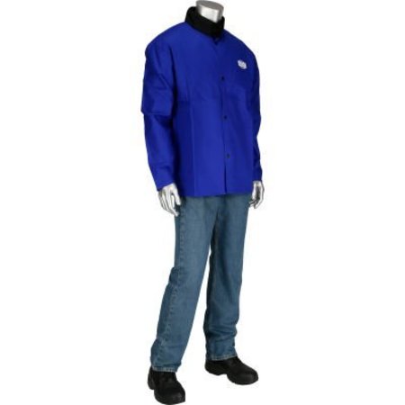PIP Ironcat 9oz 30in Sateen Cotton Jacket, Royal Blue, 3XL 7050RB/3XL